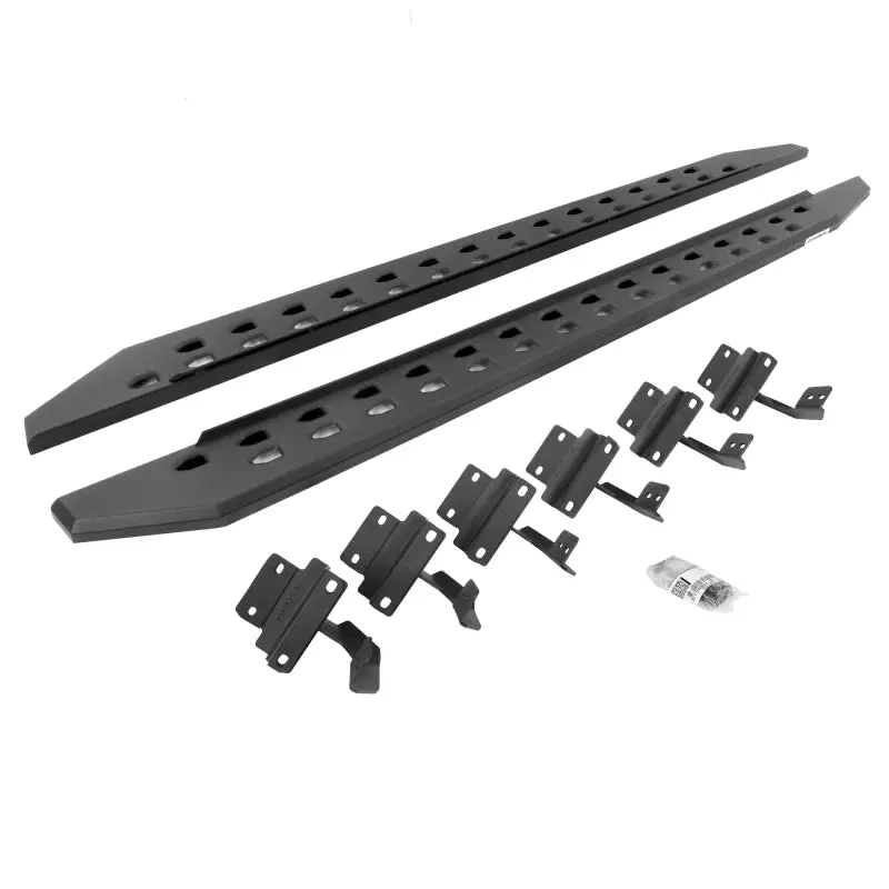 Go Rhino 17-22 Ford F-250/F-350 Sc Rb20 Slim Running Boards Kit (W/Brackets) - Tex. Blk 1