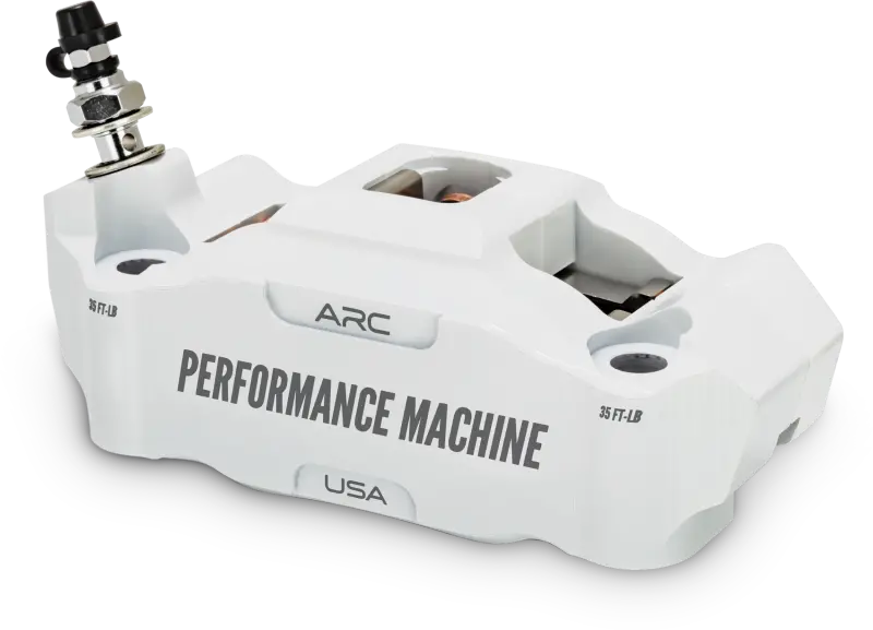 Performance Machine 125 X 4 Race Series Radial Mount Caliper With Arc - Left - White 1