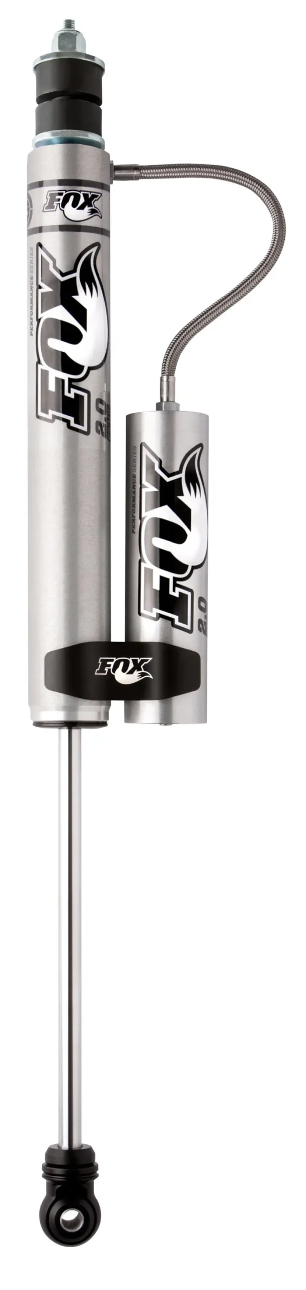 Fox 2.0 Performance Series 8.1In. Smooth Body Reservoir Shock W/Stem Mount (Alum) Std Travel - Black 1