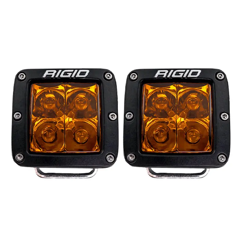 Rigid Industries D-Series Spot W/ Amber Pro Lens (Pair) 1