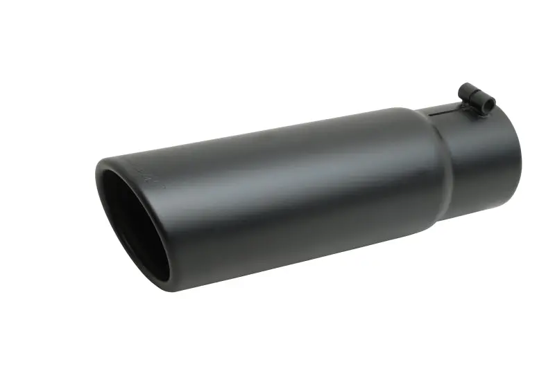 Gibson Rolled Edge Angle-Cut Tip - 4In Od/3.5In Inlet/12In Length - Black Ceramic 1