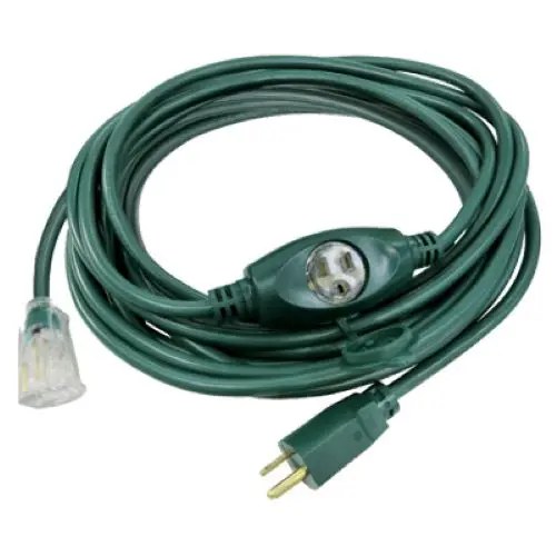 Master Electrician 09001Me 25' 14/3 Sjtw Multi-Outlet Green Outdoor Extension Cord - Quantity Of 1 1