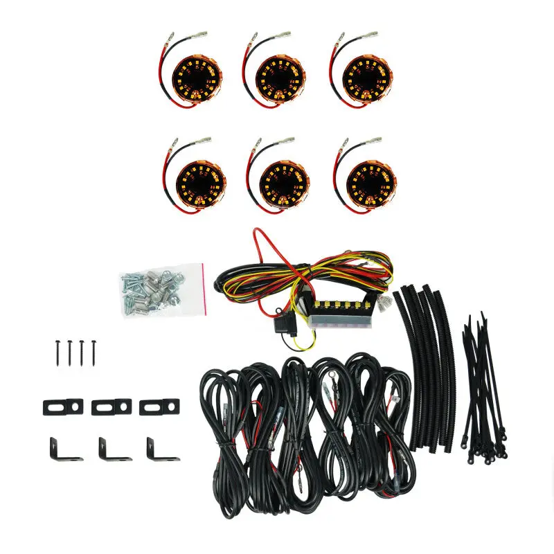 Kc Hilites Cyclone V2 Led - Rock Light - 6-Light System - Amber - 5W Flood Beam 1