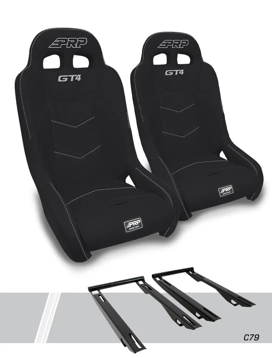 Gt4 Suspension Seats Kit For Polaris Rzr Pro Xp, Pro R, Pro S, Turbo R (Pair) 1