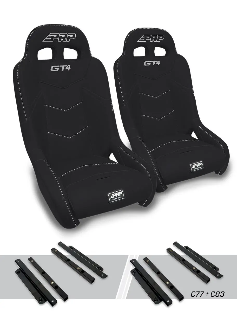 Gt4 Suspension Seats Kit For Polaris General, Rzr S 900, 900 Trail, Trail, Xp 1000, Turbo, Turbo S, Rs1 (Pair) 1