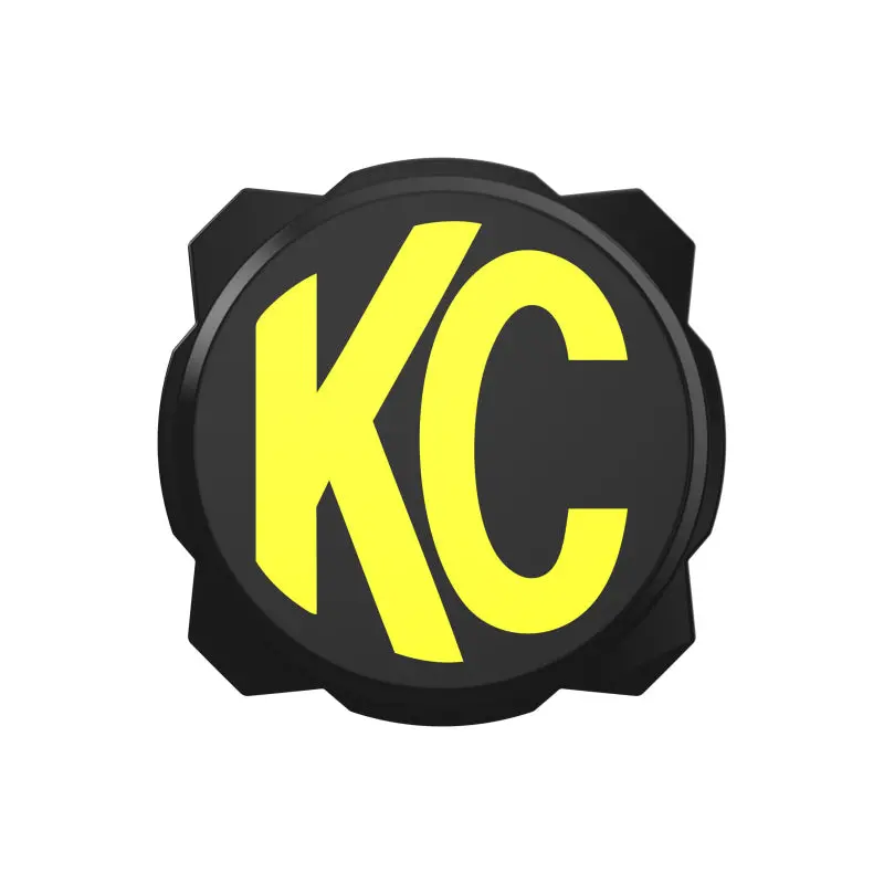 Kc Hilites 6In. Hard Cover For Gravity Pro6 Led Lights (Single) - Black W/Yellow Kc Logo 1