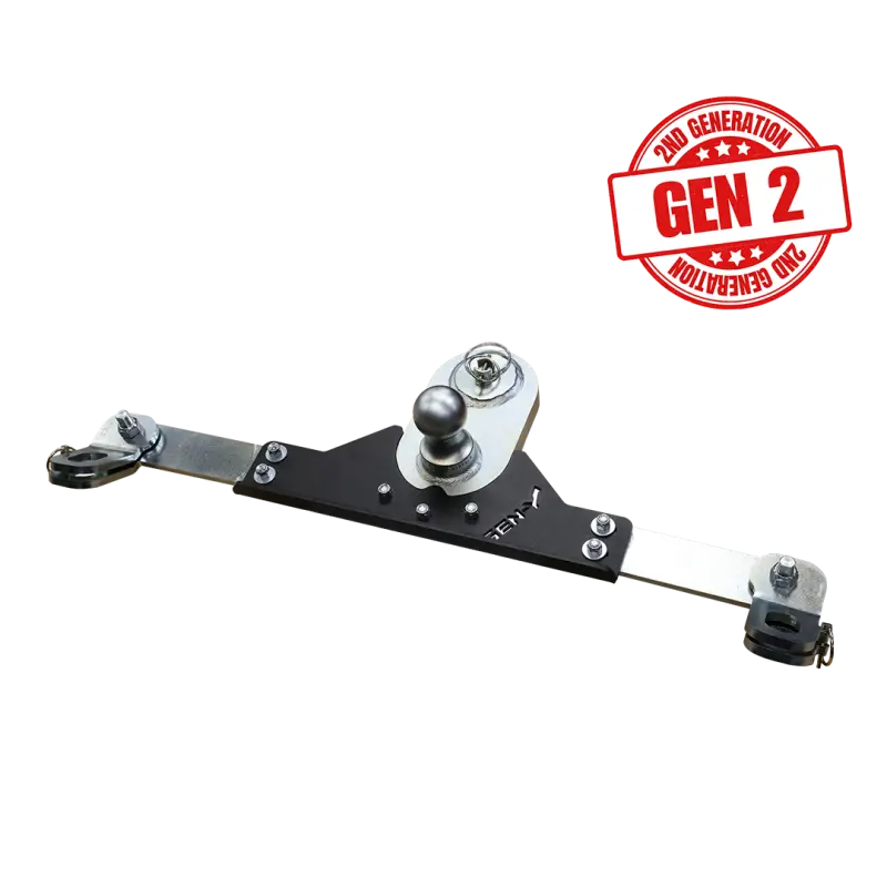 Gen-Y 2017+ Ford Goosepuck Ii 5In Offset Ball Puck Mount & 25K Towing W/Safety Chain Anchors 1