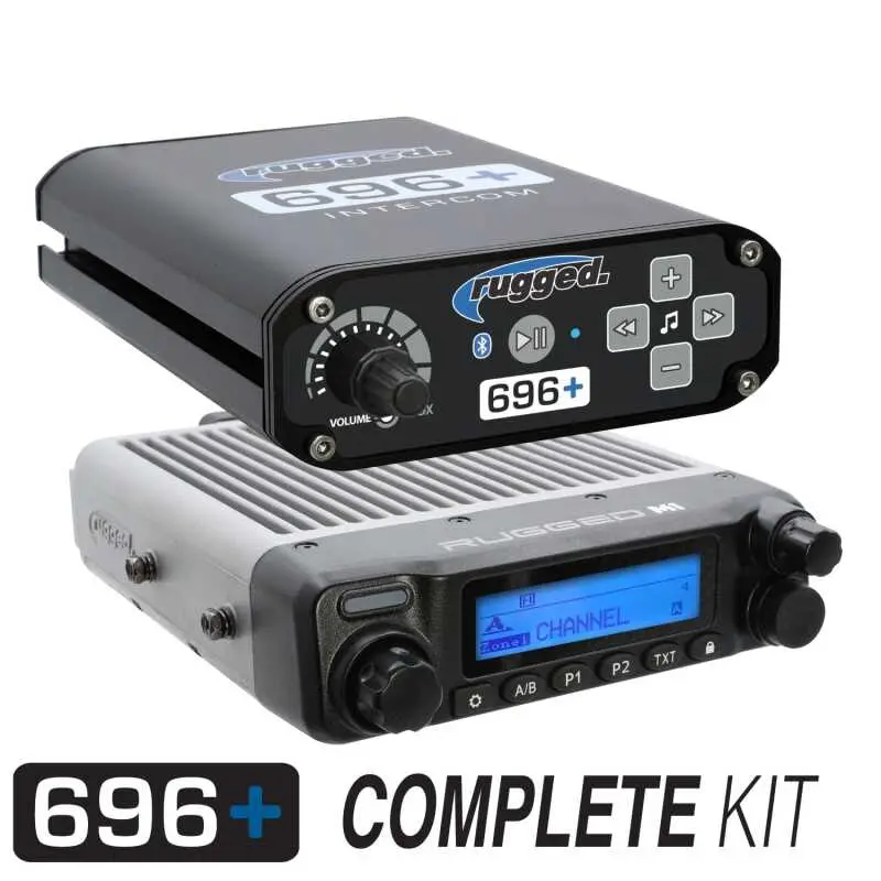 Rugged Radios 696 Plus Complete Master Comm Kit With Intercom And 2-Way Radio M1 Vhf Business Band 1