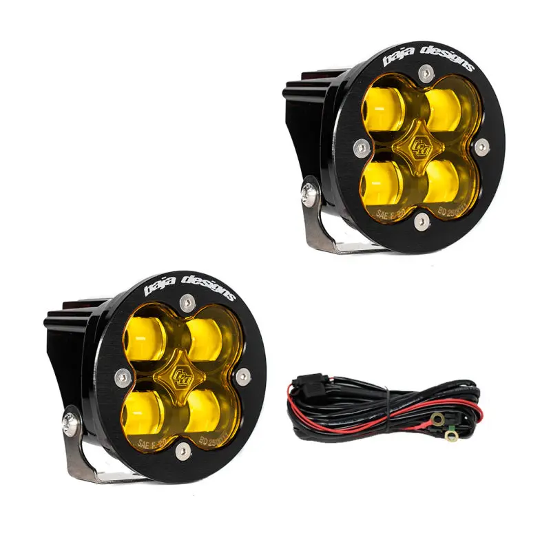 Baja Designs Squadron R Sae Led Spot Light - Amber - Pair 1