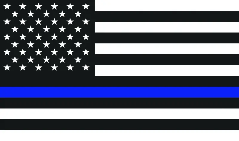 Dragonfire Racing Whip Flag - Back The Blue 1