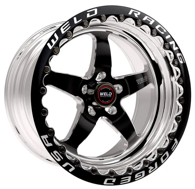 Weld S71 17X10 / 5X4.5 Bp / 7.9In. Bs Black Wheel (Low Pad) - Black Single Beadlock Mt 1