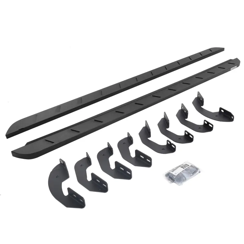 Go Rhino 07-21 Toyota Tundra Crew Max 4Dr Rb10 Slim Running Boards Kit (Incl. Brackets) - Tex. Blk 1