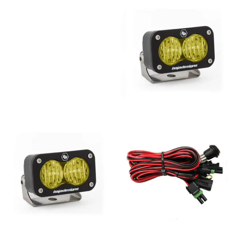 Baja Designs S2 Sport Wide Cornering Pattern Pair Led Work Light - Amber 1