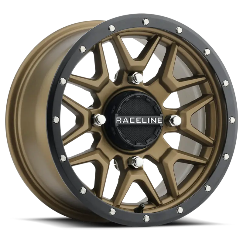 Raceline A94bz Krank 15X7in / 4X156 Bp / 10Mm Offset / 132.5Mm Bore - Bronze & Black Lip Wheel 1