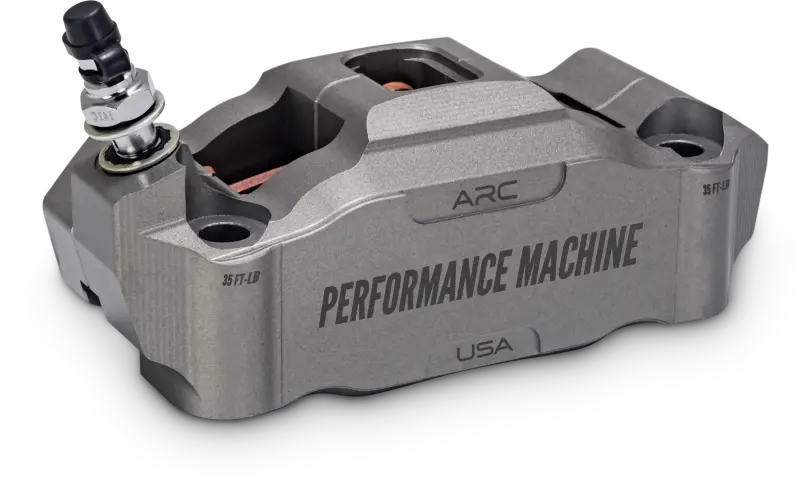 Performance Machine 125 X 4 Race Series Radial Mount Caliper With Arc - Left - Gunmetal Grey 1