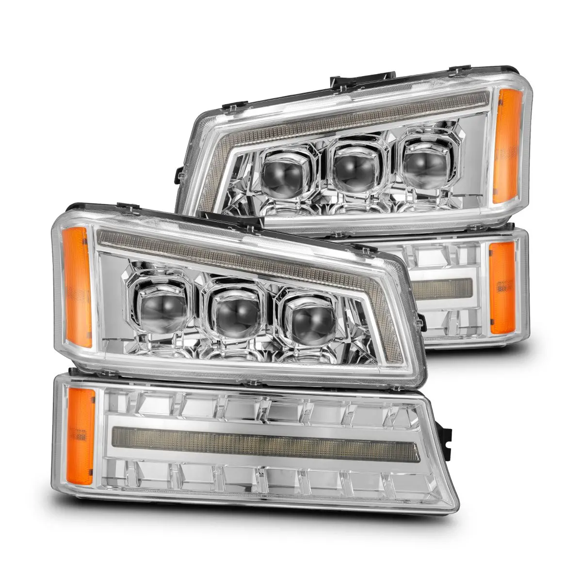 03-06 Chevrolet Silverado/02-06 Avalanche (Without Body Cladding) Nova-Series Led Projector Headlights 3