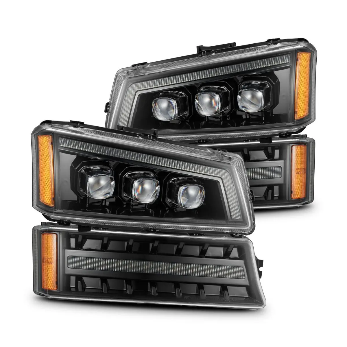 03-06 Chevrolet Silverado/02-06 Avalanche (Without Body Cladding) Nova-Series Led Projector Headlights 2