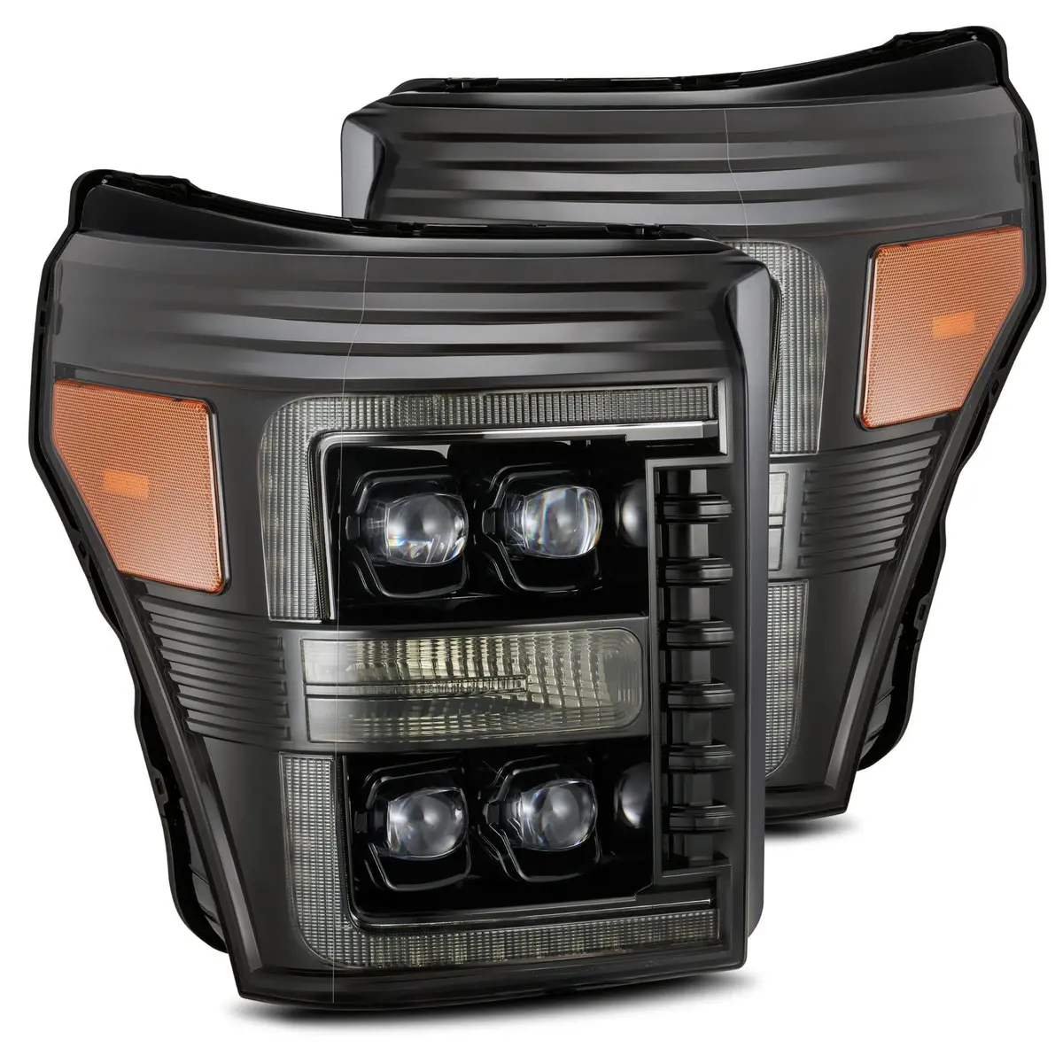 Alpha Rex 11-16 Ford Super Duty Nova-Series Led Projector Headlights Alpha-Black 1