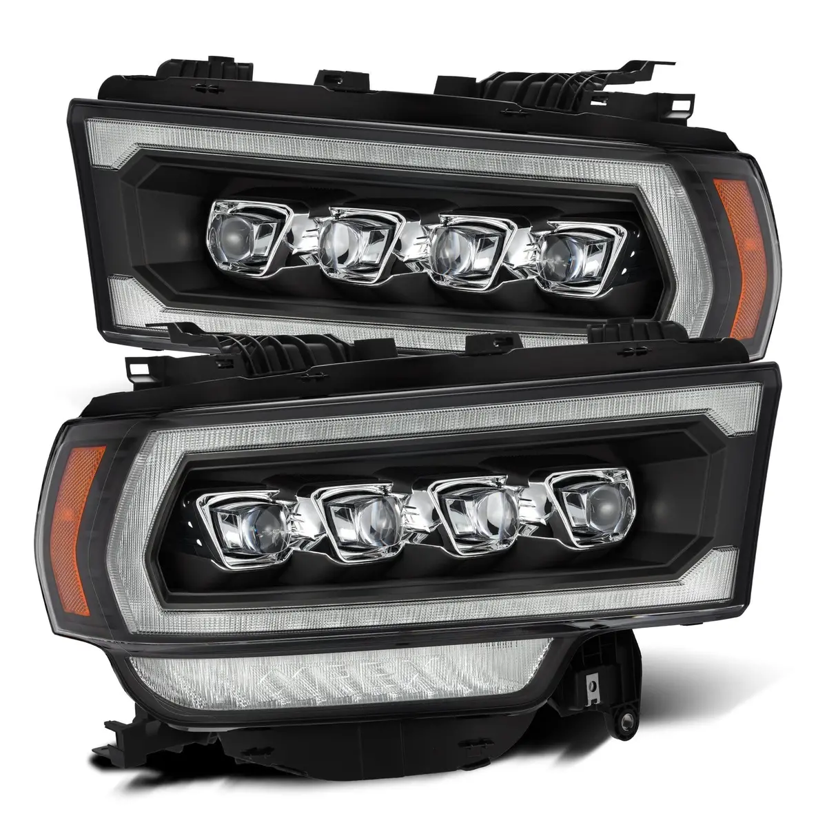Alpha Rex 19-22 Ram 2500/3500/4500/5500 Nova-Series Led Projector Headlights Black 1