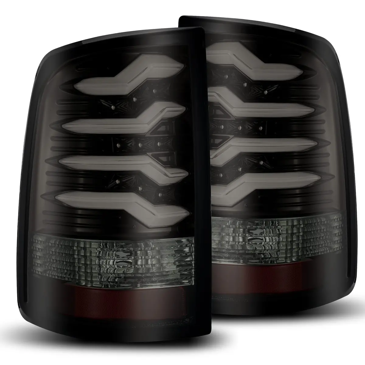 Alpha Rex 19-24 Ram 2500/3500 Pro-Series Led Tail Lights Jet Black 1