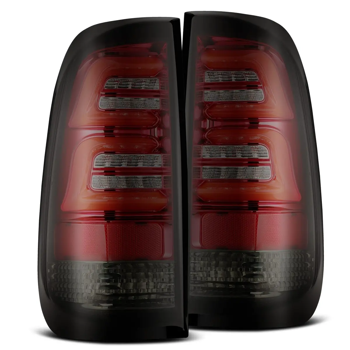 Alpha Rex 97-03 Ford F150 / 99-16 F250/F350 Super Duty Pro-Series Led Tail Lights Red Smoke 1