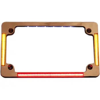 Custom Dynamics All-In-One License Plate Frame (Amber/Red) 1