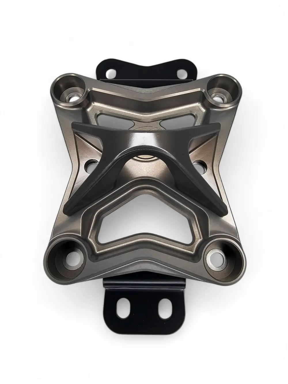 2022 To Current Can Am X3 10 Bolt Radius Rod Plate With Pull Hook (Gun Metal) 1