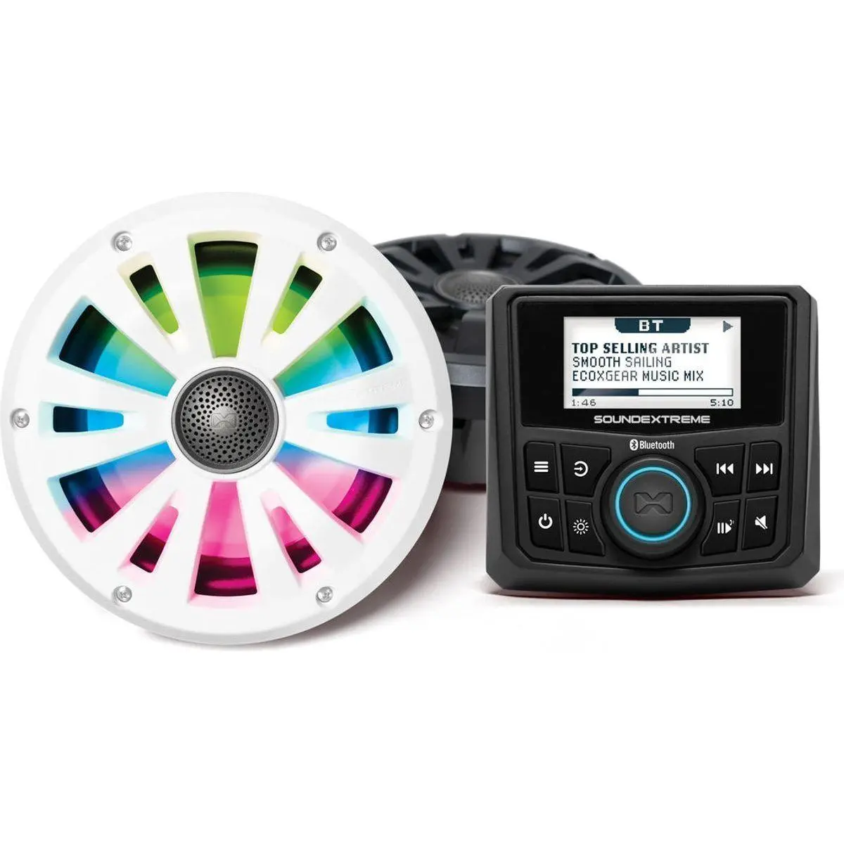 Marine Gauge Radio + 6.5" Speaker Kit 1