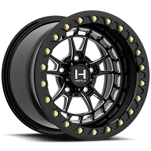 Hf32 Rival Beadlock Utv Forged Wheel (Gloss Black/Blade Cut) 1