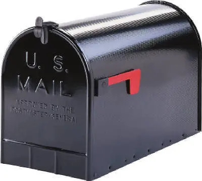 Solar Group St200b00 Black Jumbo T3 Galvanized Steel Post Mounted Rural Mailbox - Quantity Of 1 1