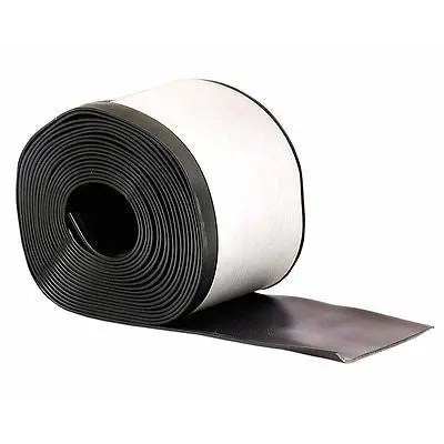 M D Bldg 93146 4" X 20' Black Vinyl Self Stick Wall Base Cove Moulding Bulk Roll - Quantity Of 1 2