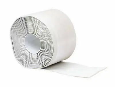 M D Bldg. 93203 4" X 20' White Vinyl Self Stick Wall Base Cove Moulding - Quantity Of 1 1