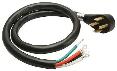 Master Electrician 09044Me 4', 6/2 & 8/2 Srdt Black Range Oven Power Cord 1