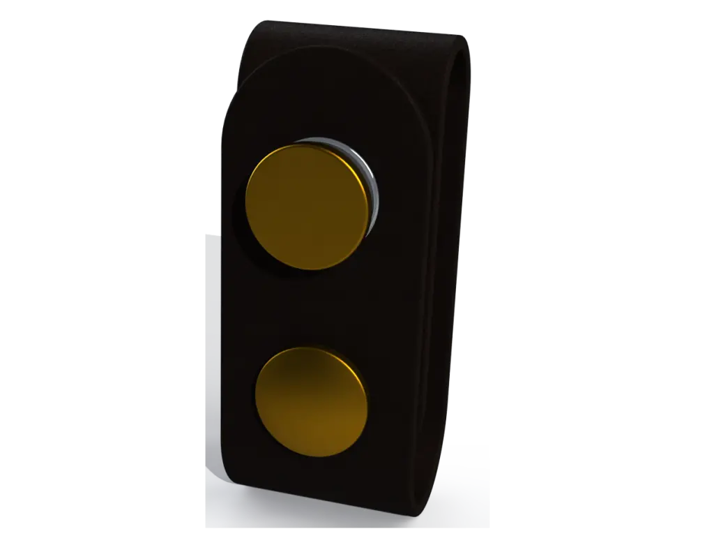 Rescue Leaders Wblbra-3 White & Blue Body Beacon Led Equipped Black Leather Brass Belt Keeper First Responder Light Gen 2 - Quantity Of 3 2
