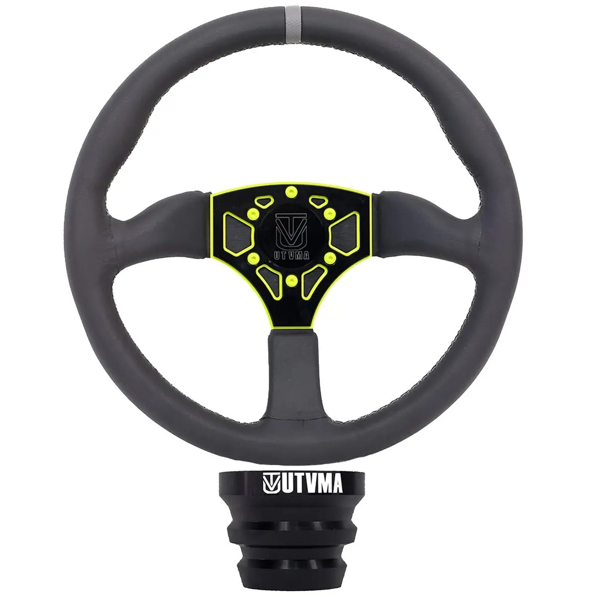 Utvma Octane Leather Steering Wheel With Hub (Polaris, Can Am Models) 3