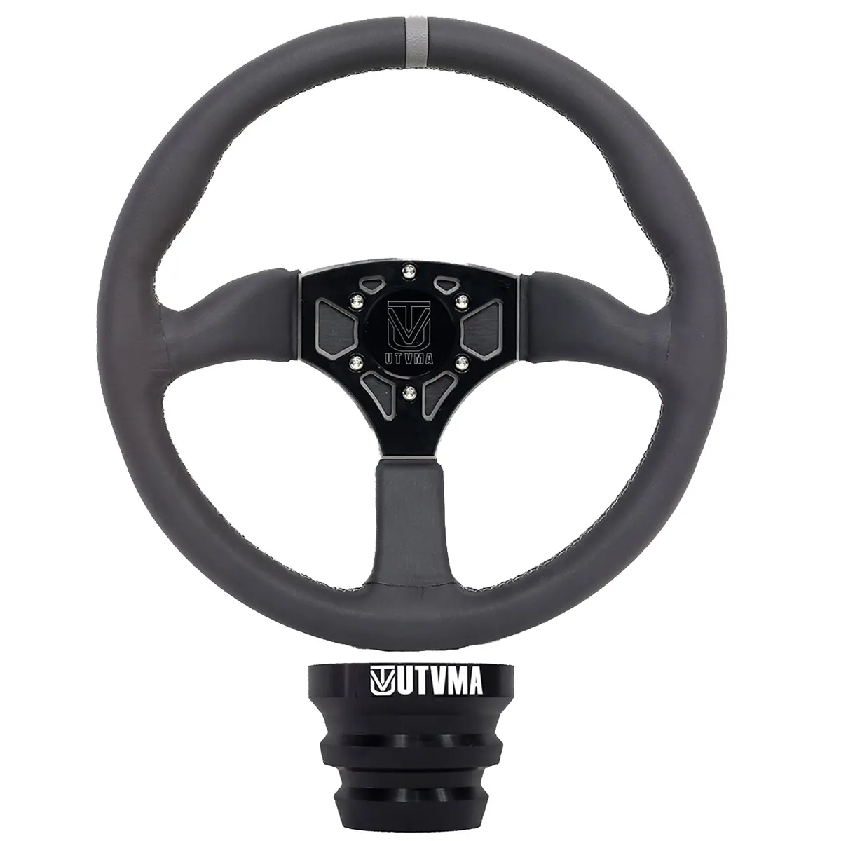 Utvma Octane Leather Steering Wheel With Hub (Polaris, Can Am Models) 10