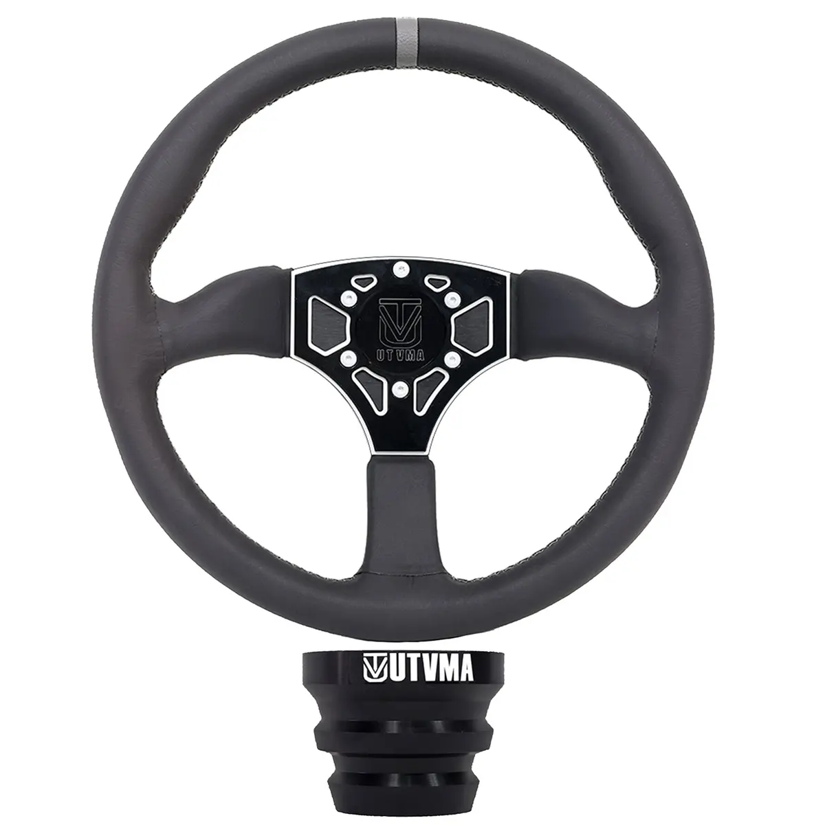 Utvma Octane Leather Steering Wheel With Hub (Polaris, Can Am Models) 5