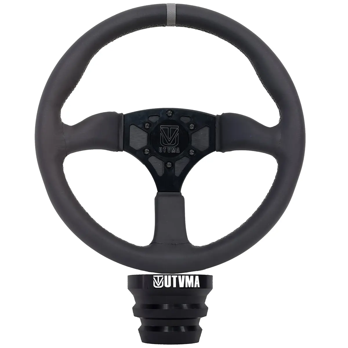 Utvma Octane Leather Steering Wheel With Hub (Polaris, Can Am Models) 8