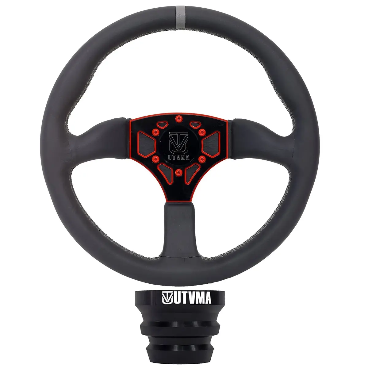 Utvma Octane Leather Steering Wheel With Hub (Polaris, Can Am Models) 7