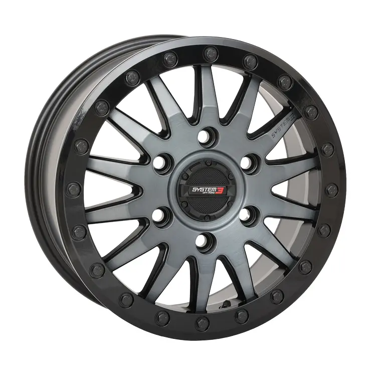 Can Am Maverick R Sb-8 Beadlock Wheel (Matte Brushed Grey) (15X7) 1