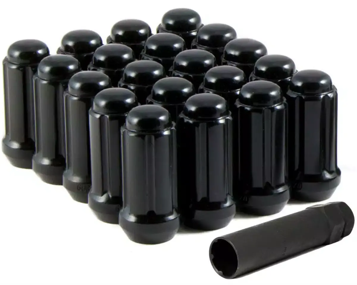 4Play Lug Black - Truck Spline Lug Kit - Set Of 24Pc Set 14X1.5Mm 1