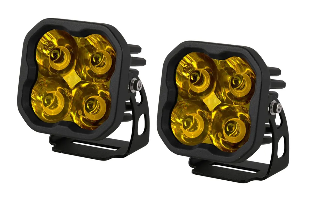 Diode Dynamics Ss3 Yellow Pro Led Pod (Pair) Spot With Abl 1