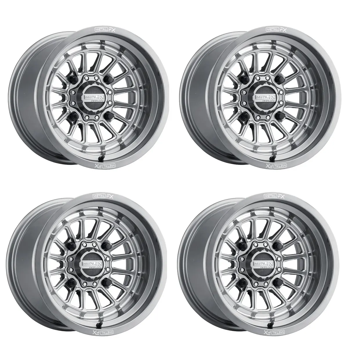 Set Of 4 15X10 Delta Wheels (Gun Metal Contrast Cut) (4/156) 1