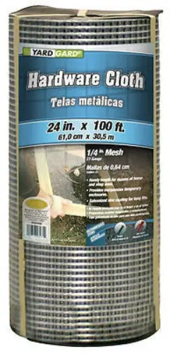 Midwest 308245B 24" X 100' Foot 1/4" Mesh, 23 Gauge Galvanized Hardware Cloth Fencing - Quantity Of 1 1
