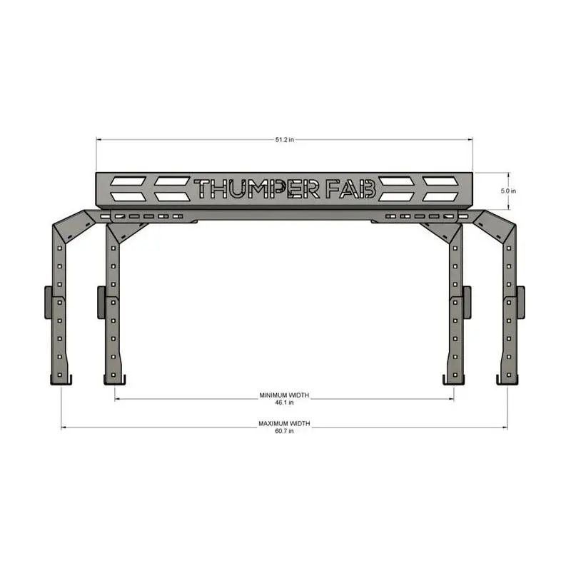 Polaris Ranger Xd 1500 / Xpedition Adjustable Cargo Rack 2