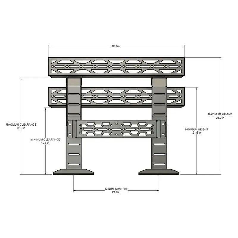 Polaris Ranger Xd 1500 / Xpedition Adjustable Cargo Rack 3