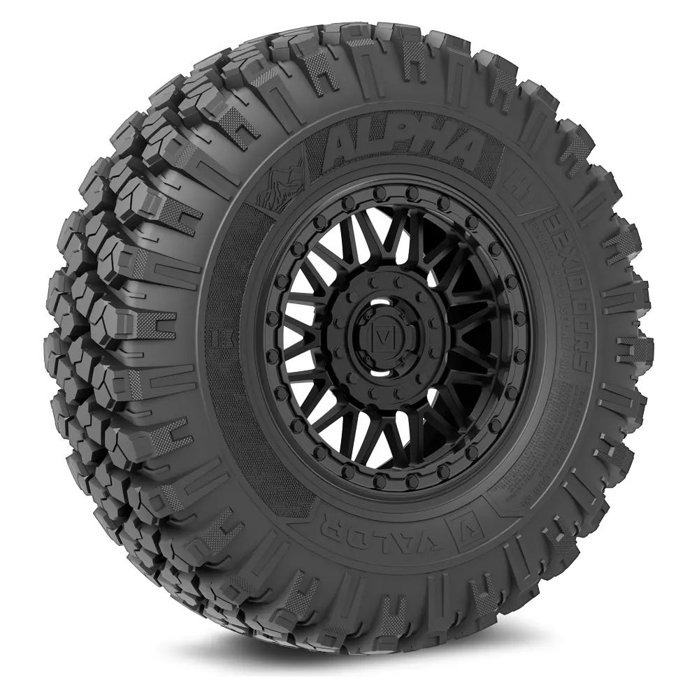 Alpha V08 (Satin Black) Wheel & Tire Package 1
