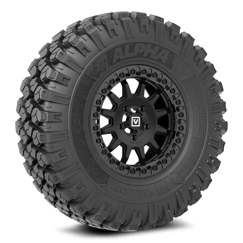 Alpha V09 (Satin Black) Wheel & Tire Package 1