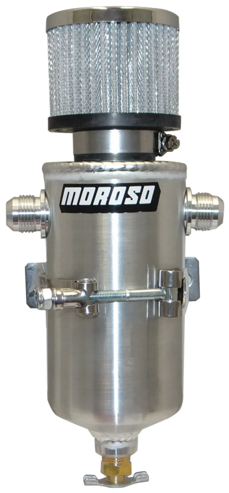 Moroso Breather Tank/Catch Can - Two -10An Male Fittings - Aluminum 1