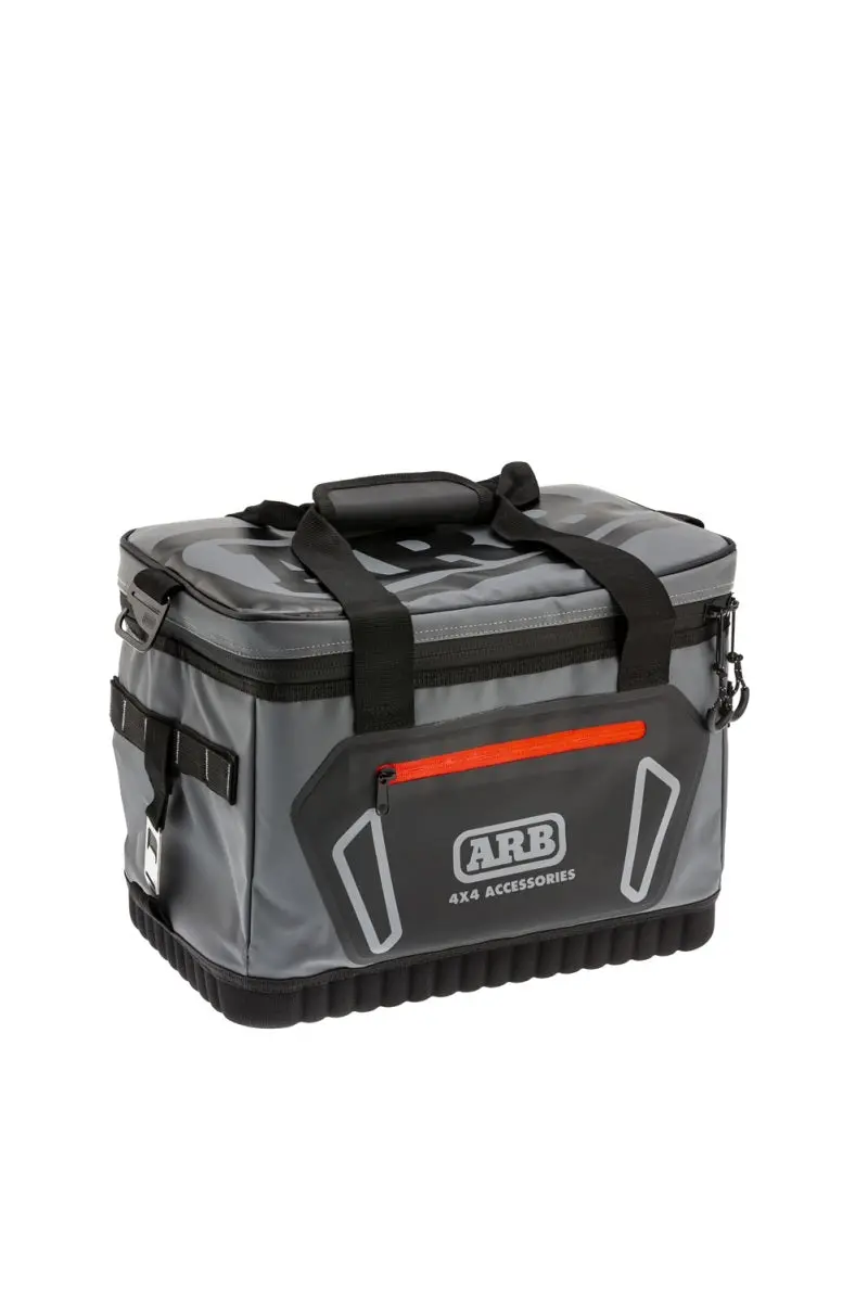 Arb Cooler Bag Charcoal W/ Red Highlights 15In L X 11In W X 9In H Holds 22 Cans 2